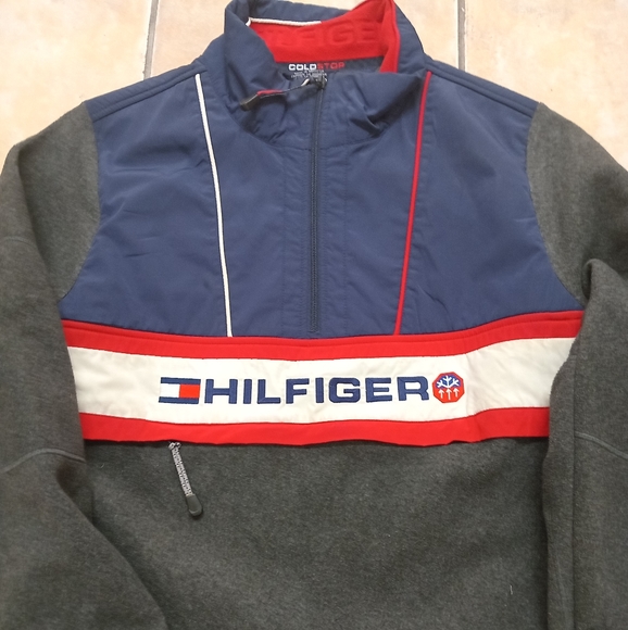 Mens Tommy Hilfiger Pullover Fleece Jacket XxL( Undersized fits like a M) - Picture 4 of 5